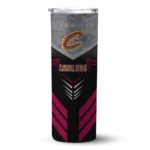 custom cleveland cavaliers hexagon honeycomb wine black skinny tumbler best selling 1.webp