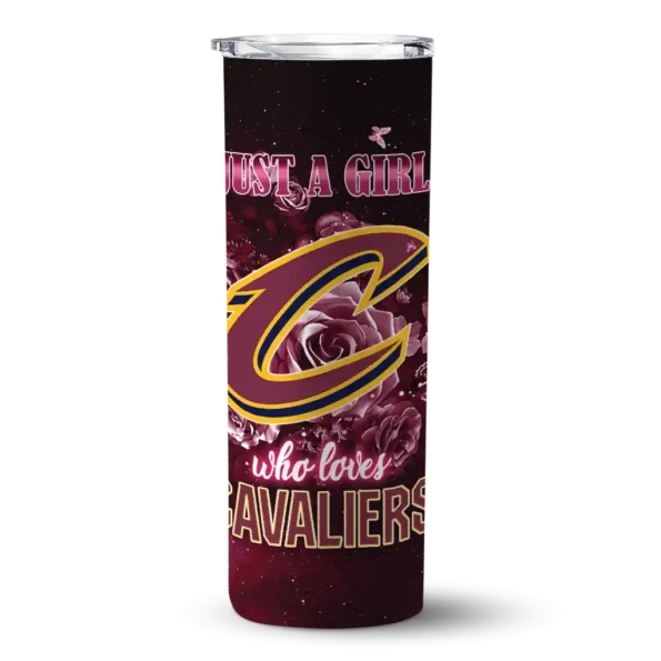 custom cleveland cavaliers rose romance wine black skinny tumbler best selling 2.webp