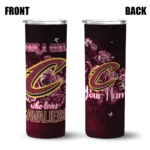 custom cleveland cavaliers rose romance wine black skinny tumbler best selling 2.webp