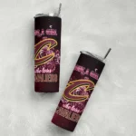 custom cleveland cavaliers rose romance wine black skinny tumbler best selling 2.webp