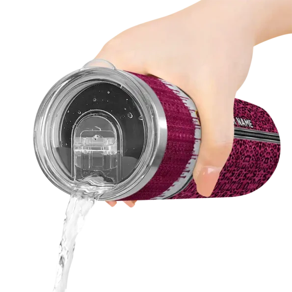 custom cleveland cavaliers sparkle drip wine skinny tumbler latest model.webp