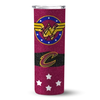 custom cleveland cavaliers star cluster wine skinny tumbler best selling.webp