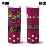 custom cleveland cavaliers star cluster wine skinny tumbler best selling.webp