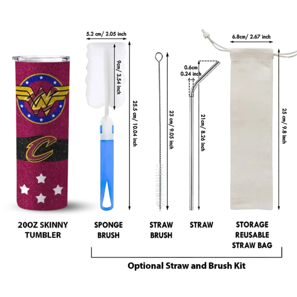 custom cleveland cavaliers star cluster wine skinny tumbler new arrival.webp