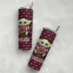 custom cleveland cavaliers yoda cozy wine black skinny tumbler best selling 1.webp