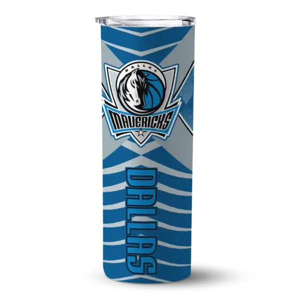 custom dallas mavericks camo texture blue skinny tumbler best selling 1.webp