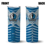 custom dallas mavericks camo texture blue skinny tumbler best selling 1.webp