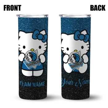 custom dallas mavericks hello kitty blue black skinny tumbler fashion forward.webp