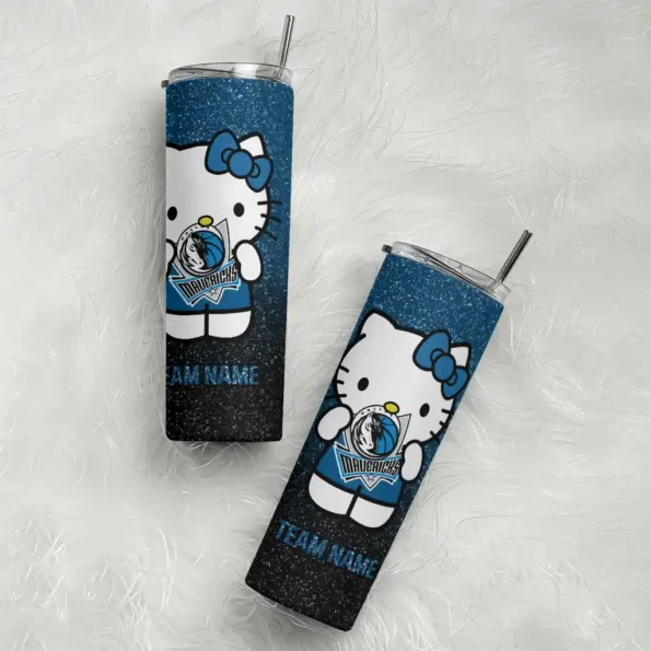 custom dallas mavericks hello kitty blue black skinny tumbler top rated.webp