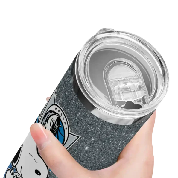 custom dallas mavericks snoopy attitude blue skinny tumbler high quality.webp