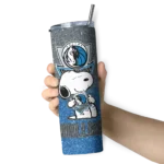custom dallas mavericks snoopy attitude blue skinny tumbler best selling 1.webp