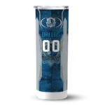 custom dallas mavericks stacked diamond blue skinny tumbler best selling 1.webp