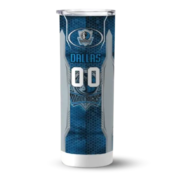 custom dallas mavericks stacked diamond blue skinny tumbler best selling 1.webp