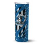 custom dallas mavericks star pop blue black skinny tumbler best selling 1.webp