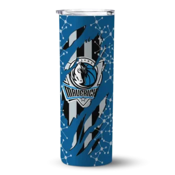 custom dallas mavericks star pop blue black skinny tumbler best selling 1.webp