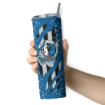 custom dallas mavericks star pop blue black skinny tumbler best selling 1.webp