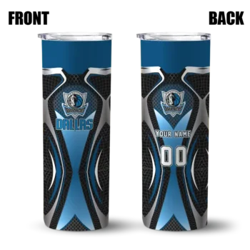 custom dallas mavericks superman emblem blue black skinny tumbler fashion forward.webp
