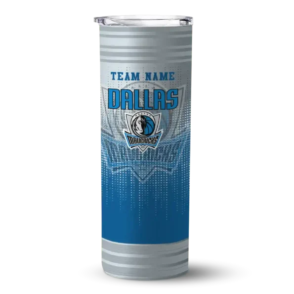 custom dallas mavericks swirl texture blue skinny tumbler best selling 1.webp