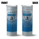 custom dallas mavericks swirl texture blue skinny tumbler best selling 1.webp