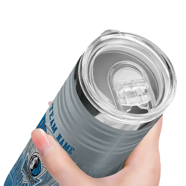 custom dallas mavericks swirl texture blue skinny tumbler high quality.webp