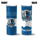 custom dallas mavericks torn band blue white skinny tumbler best selling 1.webp