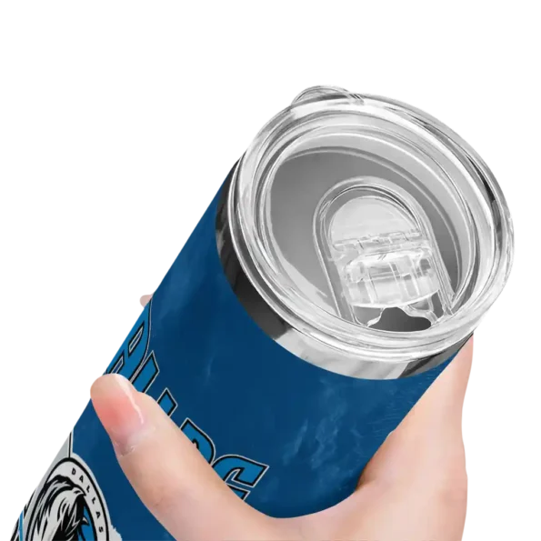 custom dallas mavericks torn band blue white skinny tumbler high quality.webp