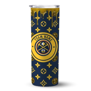 custom denver nuggets camo streak blue skinny tumbler best selling 1.webp