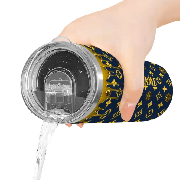 custom denver nuggets camo streak blue skinny tumbler latest model.webp