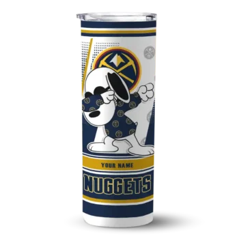 custom denver nuggets snoopy dog blue white skinny tumbler best selling 1.webp