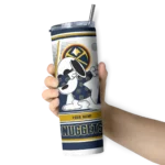 custom denver nuggets snoopy dog blue white skinny tumbler best selling 1.webp