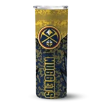 custom denver nuggets spiral burst print blue skinny tumbler best selling 1.webp