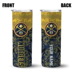 custom denver nuggets spiral burst print blue skinny tumbler best selling 1.webp