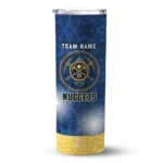 custom denver nuggets starburst tiles blue skinny tumbler best selling 1.webp