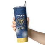 custom denver nuggets starburst tiles blue skinny tumbler best selling 1.webp