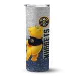 custom denver nuggets winnie the pooh blue gray skinny tumbler best selling 1.webp