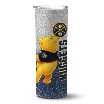 custom denver nuggets winnie the pooh blue gray skinny tumbler best selling 1.webp