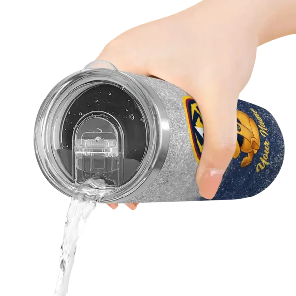 custom denver nuggets winnie the pooh blue gray skinny tumbler latest model.webp