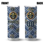 custom denver nuggets zipper leopard blue skinny tumbler best selling 1.webp