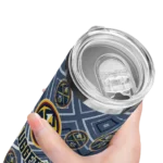 custom denver nuggets zipper leopard blue skinny tumbler best selling 1.webp