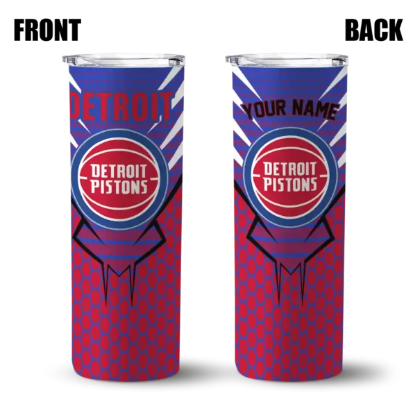 custom detroit pistons chevron stripes red skinny tumbler fashion forward.webp