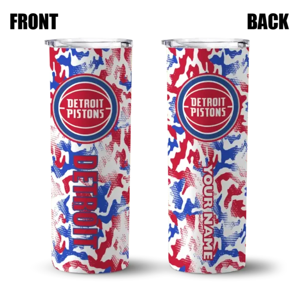 custom detroit pistons claw marks red white skinny tumbler fashion forward.webp