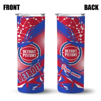 custom detroit pistons helmet clash red skinny tumbler fashion forward.webp