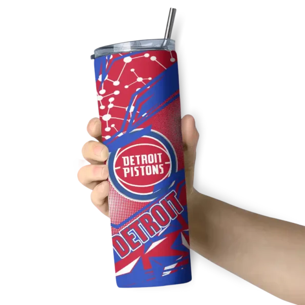 custom detroit pistons helmet clash red skinny tumbler premium grade.webp