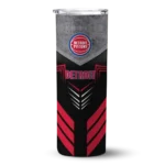 custom detroit pistons hexagon honeycomb red black skinny tumbler best selling 1.webp