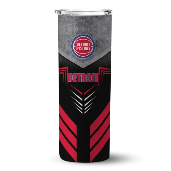 custom detroit pistons hexagon honeycomb red black skinny tumbler best selling 1.webp