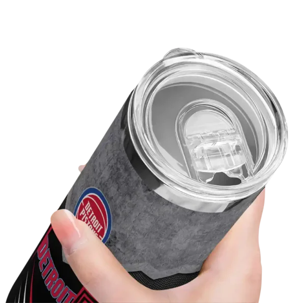 custom detroit pistons hexagon honeycomb red black skinny tumbler high quality.webp