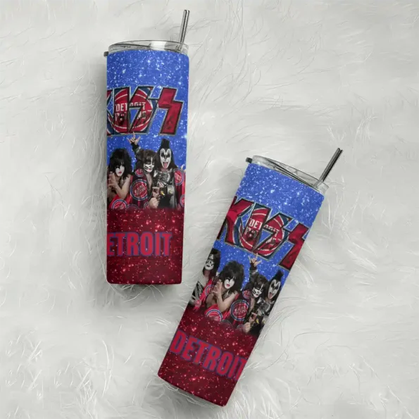 custom detroit pistons kiss band royal blue skinny tumbler top rated.webp