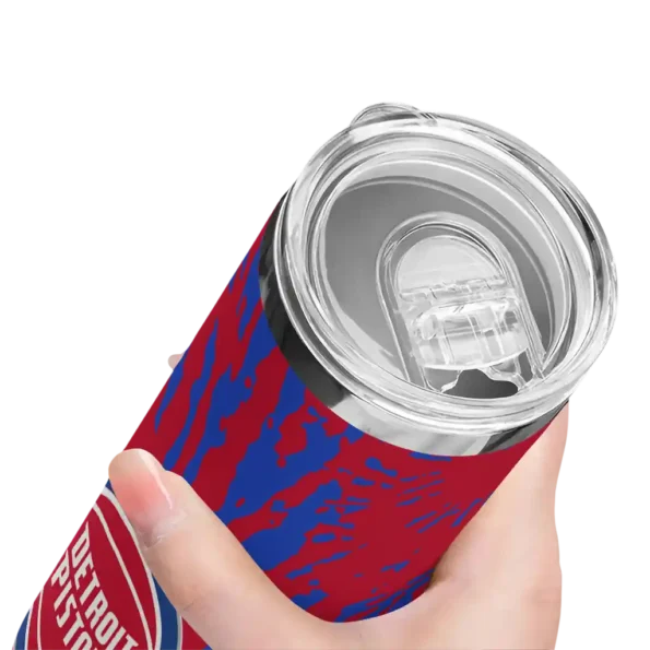 custom detroit pistons metallic grid red skinny tumbler high quality.webp