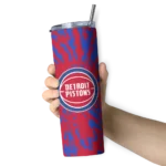 custom detroit pistons metallic grid red skinny tumbler best selling 1.webp