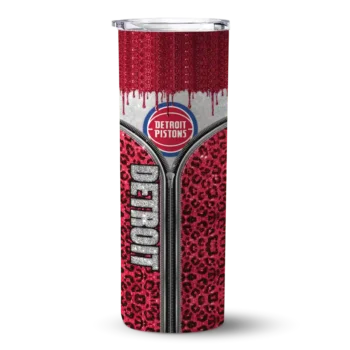 custom detroit pistons sparkle drip red skinny tumbler best selling 1.webp